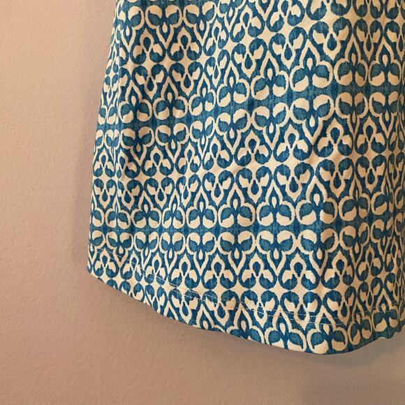 J. McLaughlin Blue White Catalina Cloth Knee Length Dress Women's size Small - Picture 5 of 9